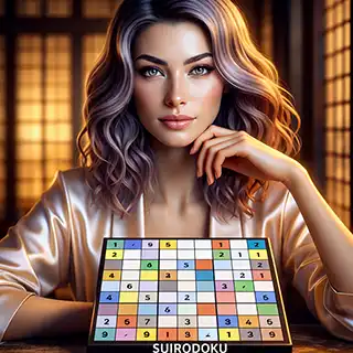 Color sudoku grid showing 81 unique number-color pairs in Suirodoku game
